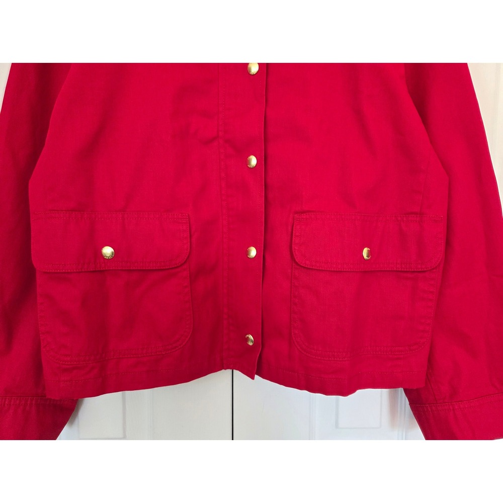 J. Crew Field Jacket Corduroy Collar Red Womens XL‎ NWT $218 CL251 - Picture 3 of 8